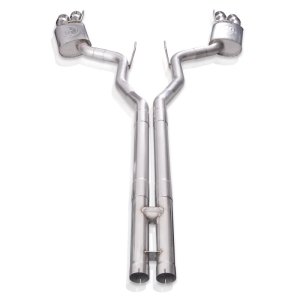 Ford Mustang Performance Exhaust - Rear - Stainless Works - Cat Back, Redline H-Pipe, Dual Exhaust, Quad Tip - `18-`27